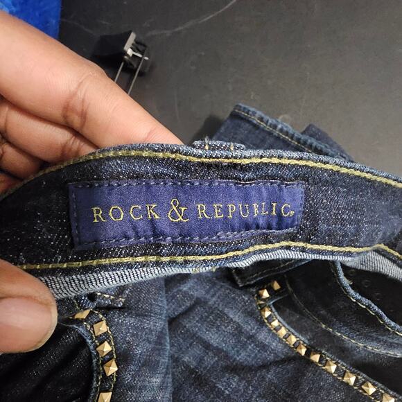 Rock & Republic Dark Wash Kassandra Jeans Size 8 - Picture 5 of 7